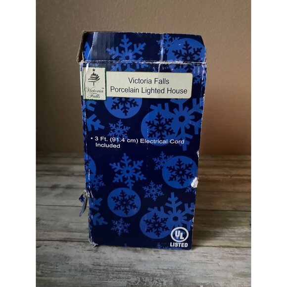 Victoria Falls Porcelain Lighted Gas Station House Christmas Collector Series 6 - Picture 12 of 14